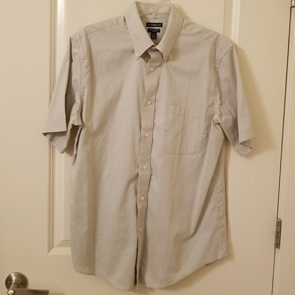Men's Pale Green Croft & Barrow Dress Shirt